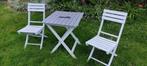 Ensemble de jardin table bistrot et deux chaises, Jardin & Terrasse, Accessoires mobilier de jardin, Comme neuf, Enlèvement ou Envoi