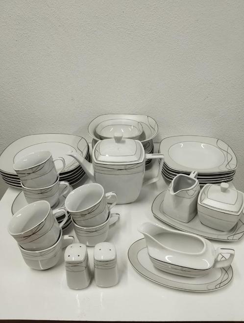 Compleet servies voor 6 personen fischner, Antiek en Kunst, Antiek | Servies compleet, Ophalen of Verzenden