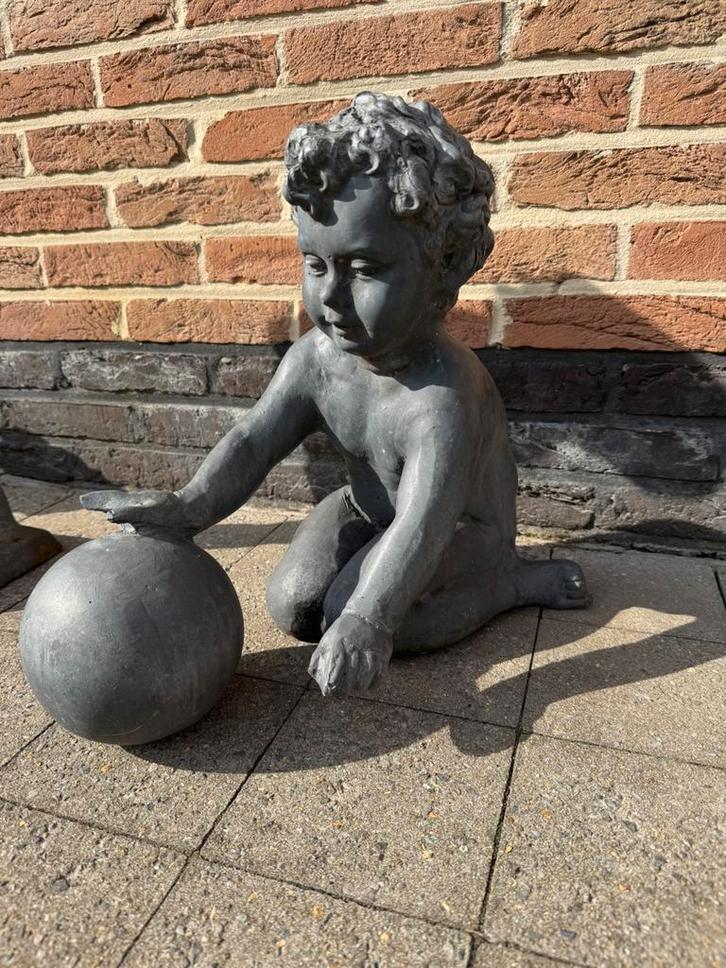 Prachtig uniek beeld uit lood, Tuin en Terras, Tuinbeelden, Zo goed als nieuw, Ophalen