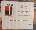 Ticket RWDM  - Tournai 2017, Ophalen of Verzenden, Zo goed als nieuw