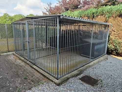 RVS hondenkennel, met dak, Dieren en Toebehoren, Hondenhokken, Gebruikt, Hondenkennel, 100 cm of meer, 110 cm of meer, Ophalen