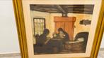 'Intérieur en Campine Armand Apol 1879-1950 naar Jakob Smits, Antiek en Kunst, Kunst | Etsen en Gravures, Ophalen