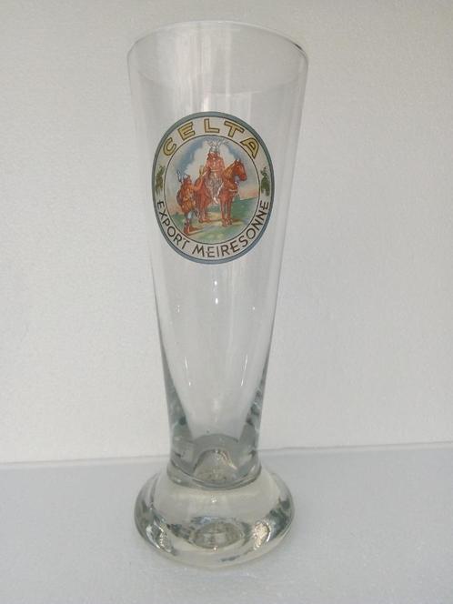 Oud CELTA EXPORT MEIRESONNE-glas in perfecte staat, Verzamelen, Biermerken, Zo goed als nieuw, Glas of Glazen, Overige merken