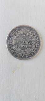 Pièce de monnaie 5francs français année 1873, Ophalen