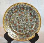 assiette asiatique macau dorée et fleur, Antiquités & Art, Enlèvement ou Envoi