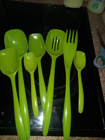 Lepelset, Ophalen of Verzenden, Zo goed als nieuw, Kunststof, Bestekset