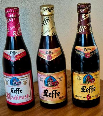3x Volle oude Leffe bier uit Belgie collector's item beschikbaar voor biedingen