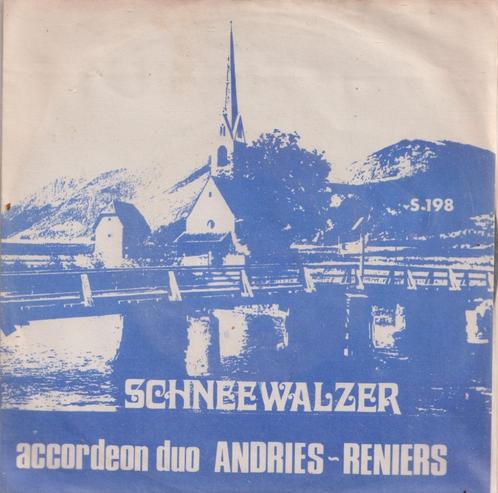 Accordeon duo Andries – Reniers - Schneewalzer – Single, CD & DVD, Vinyles Singles, Utilisé, Single, Autres genres, 7 pouces, Enlèvement ou Envoi
