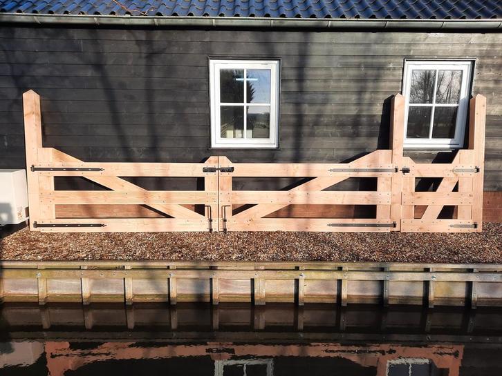 Prachtige toegangspoort inclusief looppoort, Tuin en Terras, Tuinhekken en Hekwerk, Nieuw, Overige typen, Hout, Met poort, Ophalen