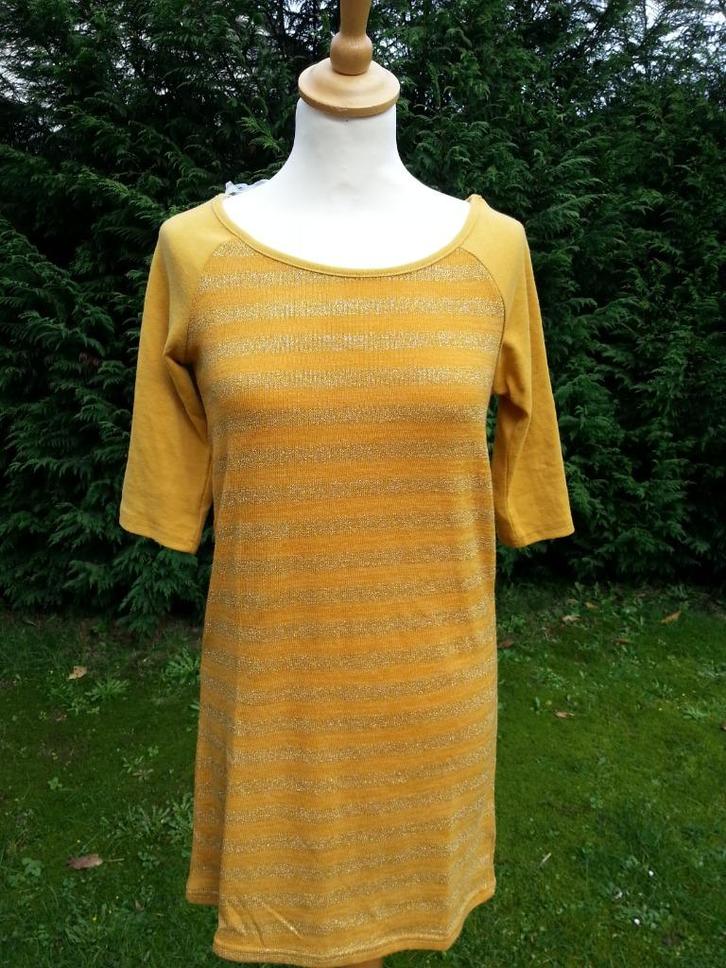 Recht kleedje gestreept oker geel / glansdraad NIEUW TU, Kleding | Dames, Jurken, Nieuw, Geel, Ophalen of Verzenden