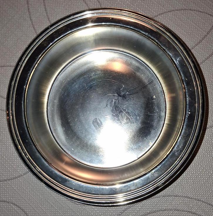 dessous de bouteille en cuivre argenté, Antiquités & Art, Antiquités | Argent & Or, Argent, Enlèvement ou Envoi