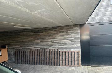 Dubbele houten tuinpoort met verlengstuk beschikbaar voor biedingen