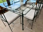 terras eettafel met 6 stoelen, Ophalen, Gebruikt, Eettafel