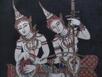 belle impression sur tissu, Inde, les femmes font de la musi, Envoi