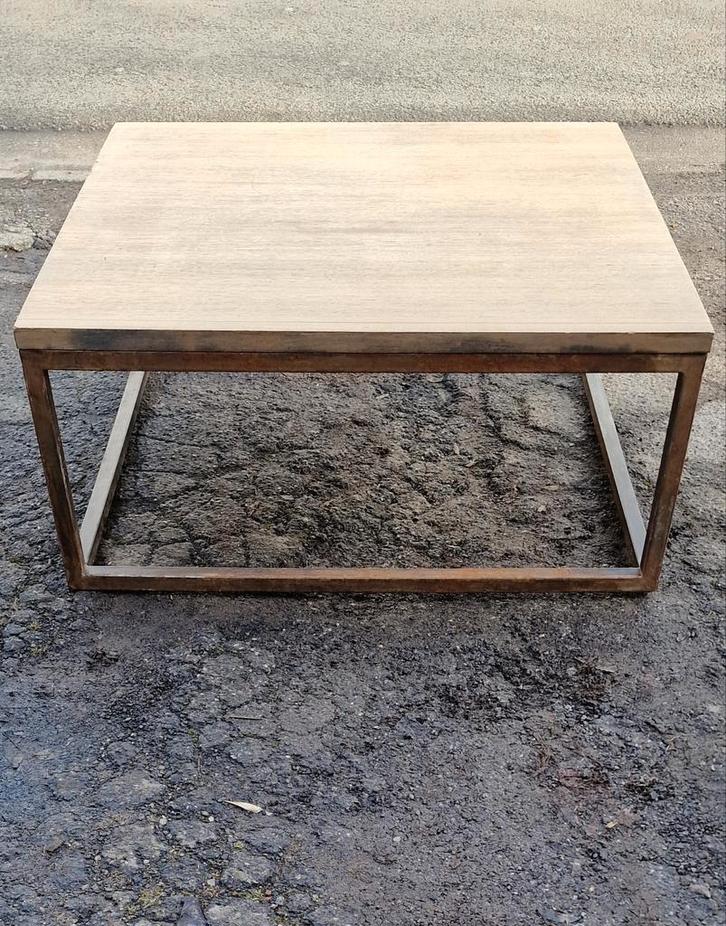 Salontafel in industriële stijl, Huis en Inrichting, Tafels | Salontafels, Gebruikt, Metaal