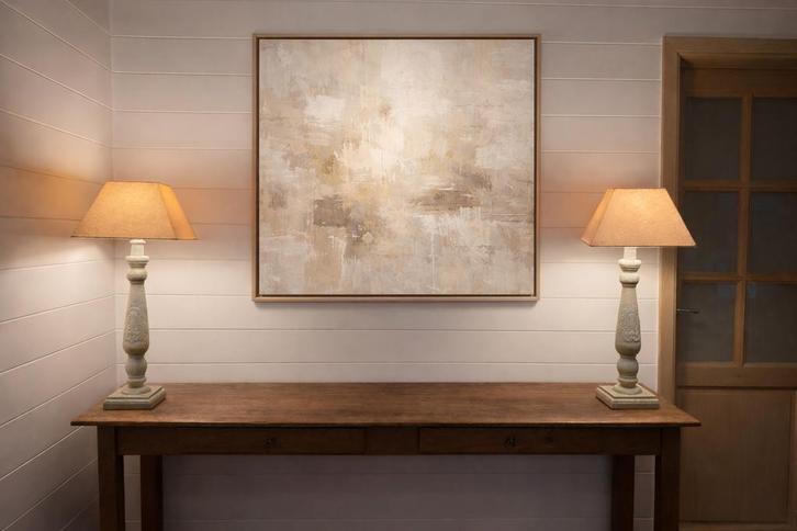 2 lampes de table rustiques - shabby chic - parfait état, Maison & Meubles, Lampes | Lampes de table, Comme neuf, 50 à 75 cm, Bois