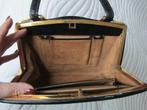 DELVAUX Vintage zwarte art deco tas met logo, Verzenden, Zwart