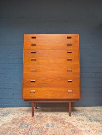 Vintage tallboy ladekast, Borge Mogensen, Deens design, Enlèvement, Maison et Meubles