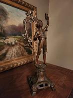 Zeer mooi antiek bronzen beeldje, 36cm in goede staat., Enlèvement