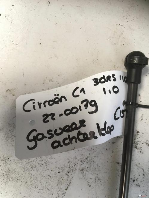 Citroen C1 2010 Gasveer achterklep, Auto-onderdelen, Carrosserie, Gebruikt, Ophalen of Verzenden