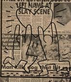 Keith Haring tekent op krantenpapier. Groot formaat, Antiek en Kunst, Verzenden