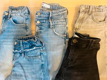 Pakket meisjes jeans (6stuks) maat 128/8 jaar ZARA beschikbaar voor biedingen