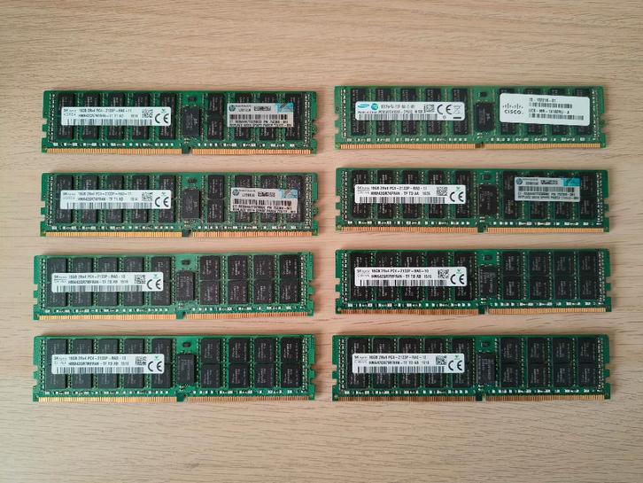 RAM DDR4 8x16 GB 2133 MHz ECC serveur, Informatique & Logiciels, Mémoire RAM, Utilisé, Serveur, 16 GB, DDR4, Enlèvement