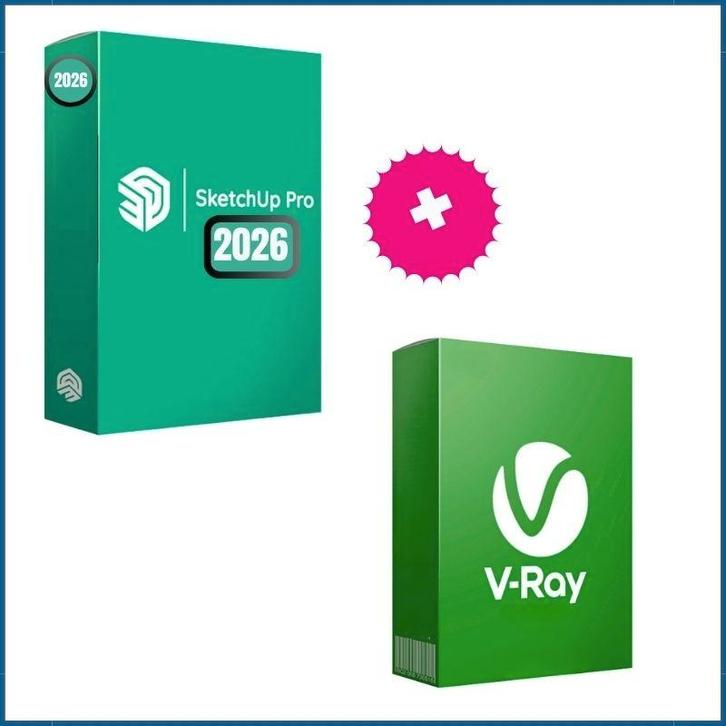 Sketchup Pro 2026 +V-Rray, Informatique & Logiciels, Logiciel d'Édition, Neuf, MacOS, Windows, Enlèvement