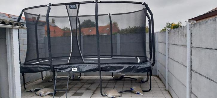 trampoline First Class 427x244 rechthoekig, Kinderen en Baby's, Speelgoed | Buiten | Trampolines, Gebruikt, Ophalen
