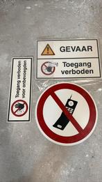 3x Brady waarschuwing bord, Enlèvement ou Envoi