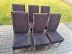 6 stoffen stoelen, Huis en Inrichting, Stoelen, Ophalen, Gebruikt