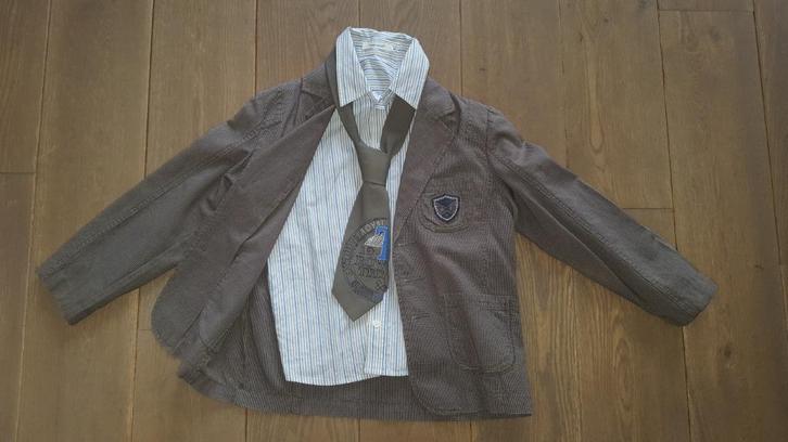 Communie set Terre Bleue maat 140 blaser, hemd, das, Kinderen en Baby's, Kinderkleding | Maat 140, Zo goed als nieuw, Jongen, Setje