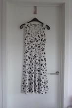 Witte lange zomer jurk kleed met zwarte bloemen Maat S H&M, Kleding | Dames, Ophalen of Verzenden, Maat 36 (S)