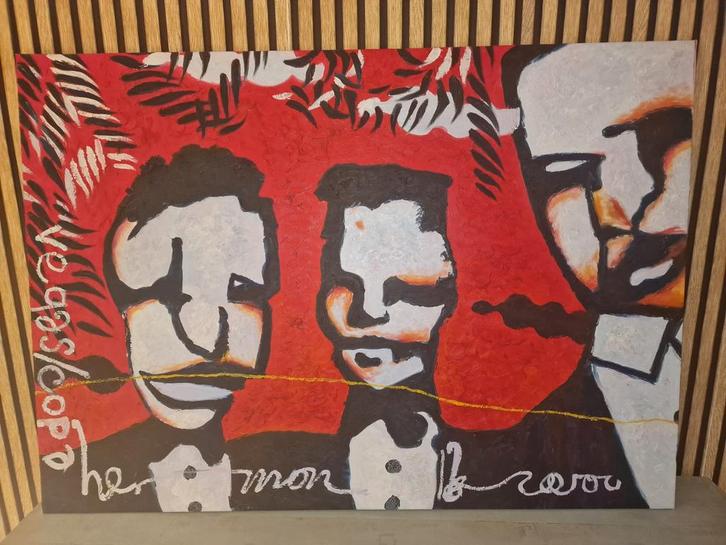 Olieverf op doek-Brood, Antiek en Kunst, Kunst | Schilderijen | Modern, Ophalen