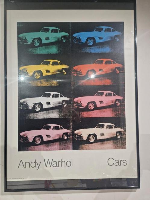 Andy Warhol,  mercedes benz 300 sl coupé 1954 1986 in kader, Antiek en Kunst, Kunst | Litho's en Zeefdrukken, Ophalen