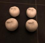 Decoratie appels wit porselein. 4 stuks., Ophalen of Verzenden, Nieuw