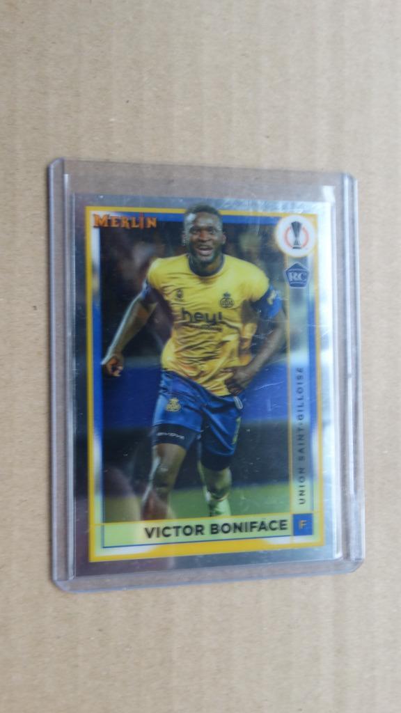 UEFA - BONIFACE ROOKIE - UNION - Merlin #142 + MN12 BAYER 04, Verzamelen, Sportartikelen en Voetbal, Nieuw, Spelerskaart, Verzenden