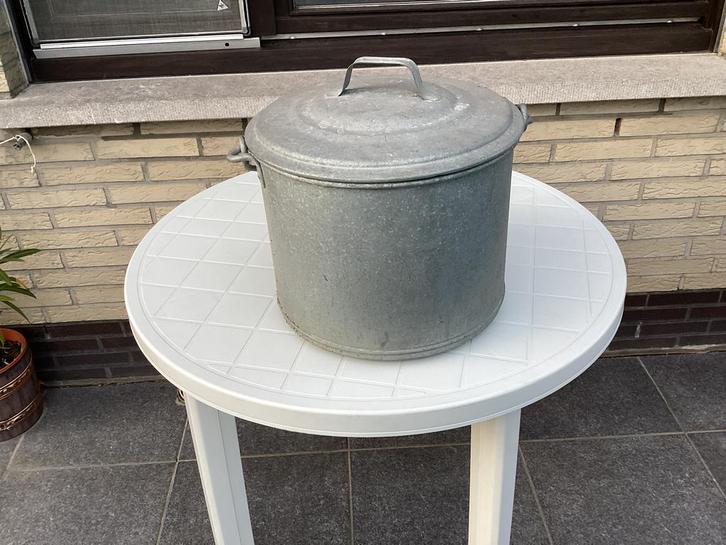 Verzinkte ton met deksel, Antiek en Kunst, Antiek | Email, Ophalen