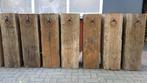 Landelijke meerpalen zuilen sokkels oud hardhout met ring, Huis en Inrichting, Woonaccessoires | Zuilen en Pilaren, Ophalen of Verzenden