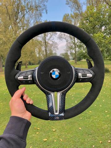 BMW alcantara stuur + magnetische paddle shifters (UNIEK)