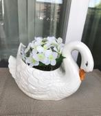 Bloem Pot Zwaan Hond Italiaans porselein 30 cm😍💎💑🎁👌, Ophalen of Verzenden