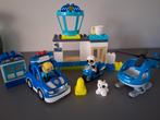 Lego Duplo politie kantoor + helikopter + set motor, Ophalen of Verzenden, Duplo