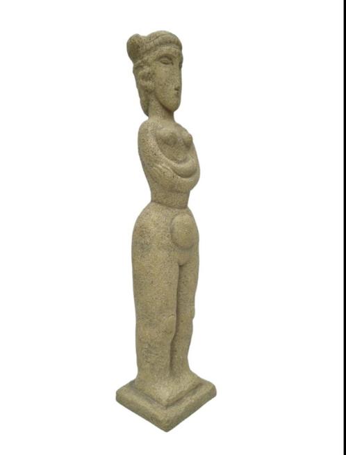 Modigliani - Beeldhouwwerk, Kariatide - Hars/polyester, Antiek en Kunst, Antiek | Schalen, Ophalen of Verzenden