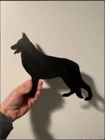 'Wall-art' silhouet van hondenras naar keuze 3D-geprint beschikbaar voor biedingen
