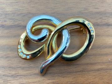 Broche ,bijoux ancien ,plaqué or, Enlèvement ou Envoi, Or, Broche, Doré