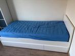 eenpersoonsbed, Huis en Inrichting, Slaapkamer | Bedden, Ophalen, 90 cm, Eenpersoons, Wit
