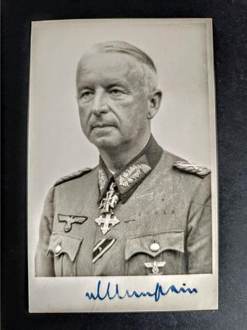 Carte postale signée par Manstein sur la Seconde Guerre mond, Collections, Objets militaires | Seconde Guerre mondiale, Armée de terre