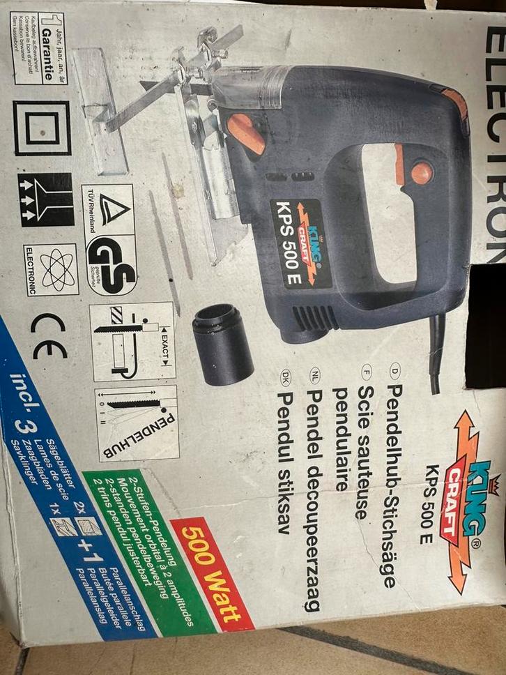 KingCraft KPS 500 E – Pendel-decoupeerzaag 500W, Doe-het-zelf en Bouw, Gereedschap | Schuurmachines, Gebruikt, Overige typen, Minder dan 600 watt