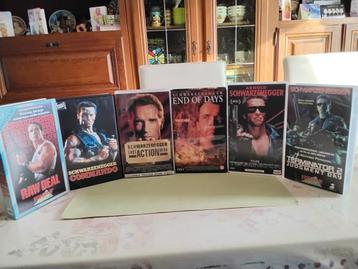 Pakket van 6 videofilms met Arnold Schwarzenegger VHS beschikbaar voor biedingen