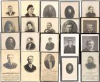 40 Oude bidprentjes met foto † 1900, Ophalen of Verzenden, Bidprentje